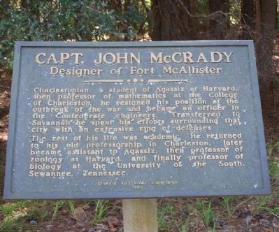 Capt. John McCrady Marker image. Click for full size.