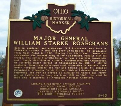 Major General William Starke Rosecrans Marker image. Click for full size.