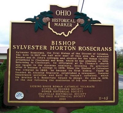 Bishop Sylvester Horton Rosecrans Marker image. Click for full size.