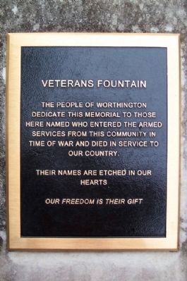 Veterans Fountain Marker image. Click for full size.