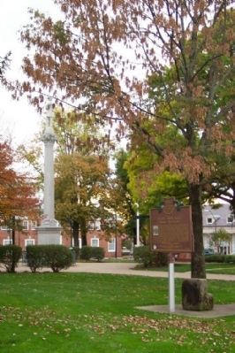 Mary Ann Ball Marker and Civil War Monument image. Click for full size.