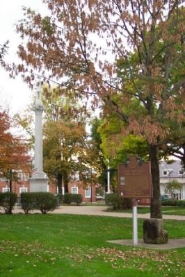 Mary Ann Ball Marker and Civil War Monument. Click for full size. Mary Ann Ball Marker and Civil War Monument image. Click for full size.