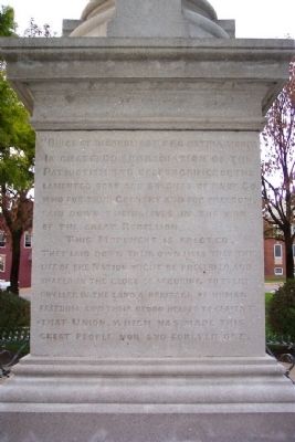 Civil War Soldiers Monument (south face) image. Click for full size.