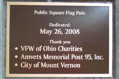 Knox County Veterans Walk of Honor Flagpole Marker image. Click for full size.