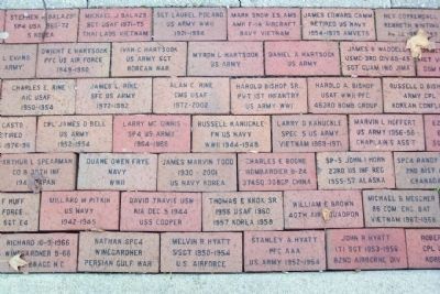 Bricks Along Veterans Walk of Honor image. Click for full size.