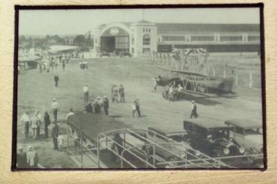 Original Hangar Historical Photo on Marker image. Click for full size.
