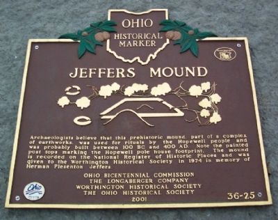 Jeffers Mound Marker image. Click for full size.