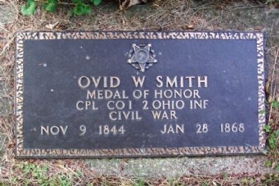 Ovid Wellford Smith Military Grave Marker image. Click for full size.