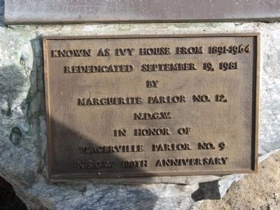 Ivy House Marker. Click for full size. Ivy House Marker image. Click for full size.