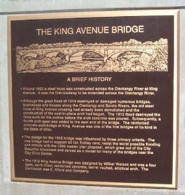 The King Avenue Bridge Marker. Click for full size. The King Avenue Bridge Marker image. Click for full size.