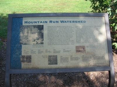 Mountain Run Watershed Marker. Click for full size. Mountain Run Watershed Marker image. Click for full size.