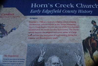 Horn's Creek Church Marker - Religion image. Click for full size.