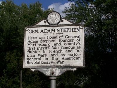 Gen. Adam Stephen Marker image. Click for full size.