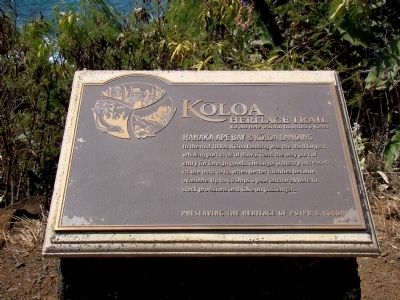 Hanaka�ape Bay & Kōloa Landing Marker image. Click for full size.
