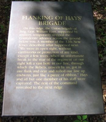 Flanking of Hays' Brigade Marker image. Click for full size.