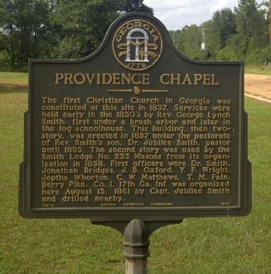 Providence Chapel Marker image. Click for full size.