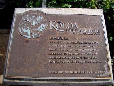 Keoneloa Bay Marker image. Click for full size.
