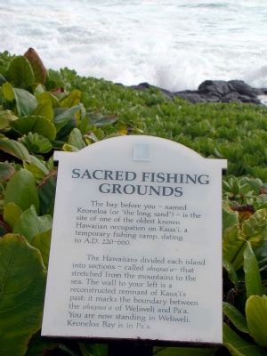 Sacred Fishing Grounds Marker image. Click for full size.