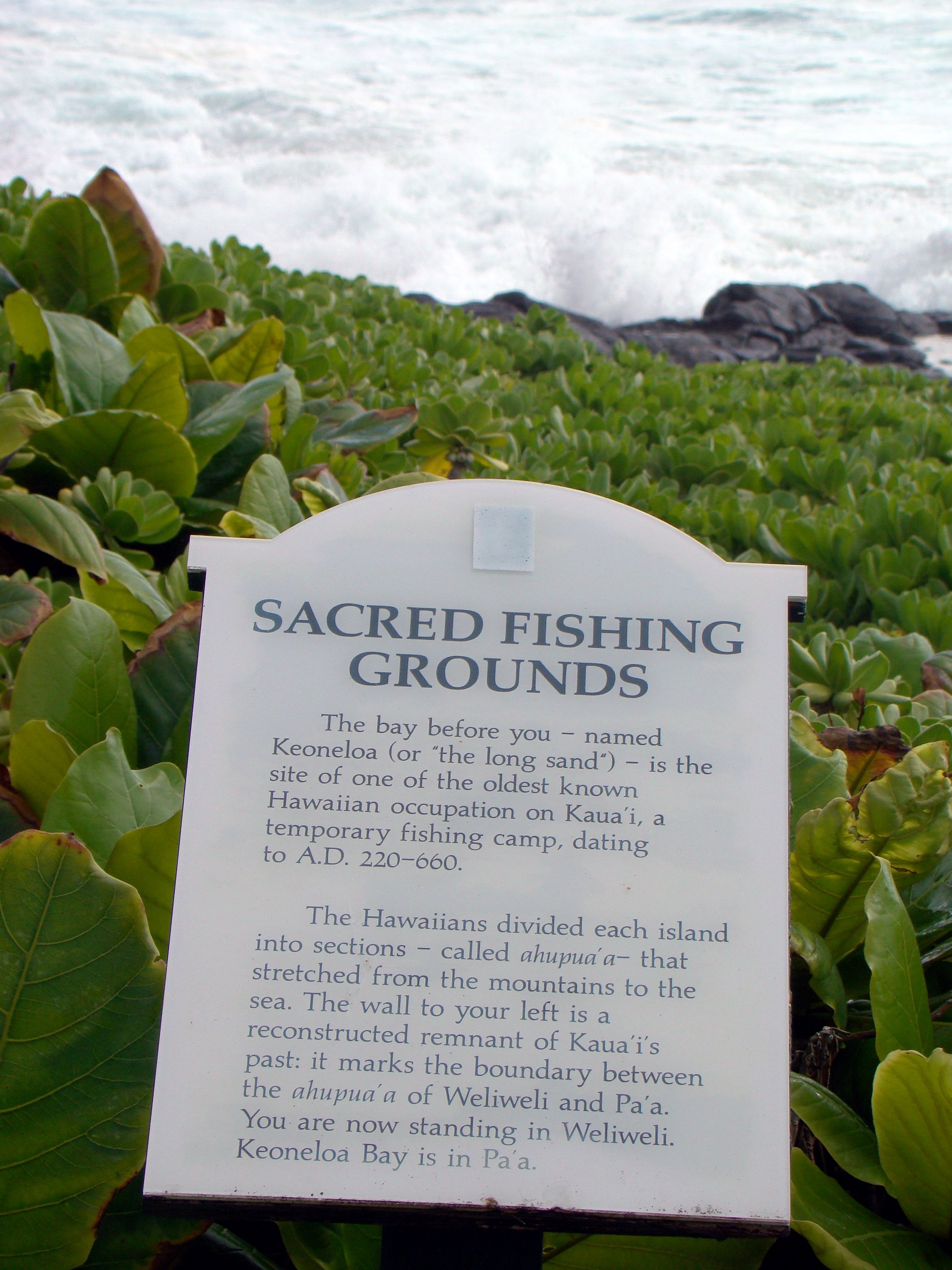 Sacred Fishing Grounds Marker