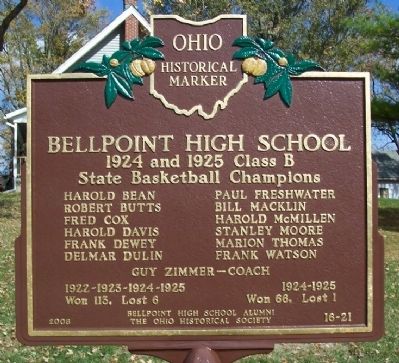 Bellpoint High School Marker (side B) image. Click for full size.
