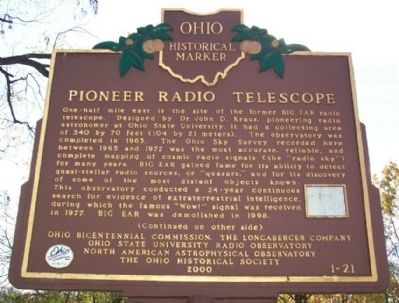 Pioneer Radio Telescope Marker (side A) image. Click for full size.