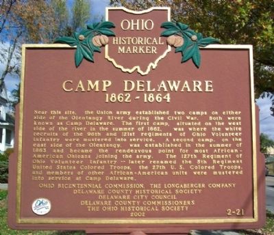 Camp Delaware Marker image. Click for full size.