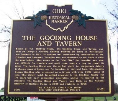 The Gooding House and Tavern Marker (side A) image. Click for full size.