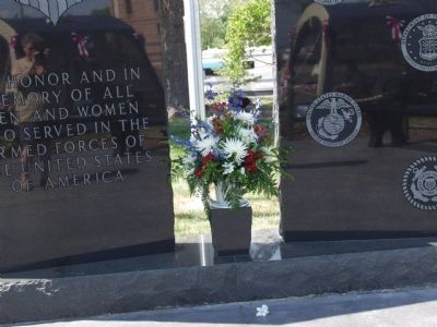 Sandstone Veterans Memorial Marker image. Click for full size.