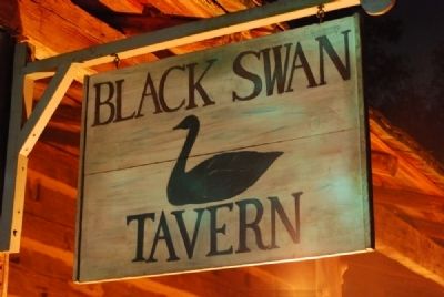 Black Swan Tavern Sign -<br>2008 Ninety Six Battlefield Candle Light Tour image. Click for full size.