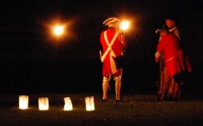 Reenactors Between Performances -<br>2008 Ninety Six Battlefield Candle Light Tour image. Click for full size.