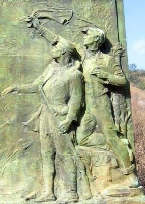 Close-Up of Sculpture on Monument image. Click for full size.