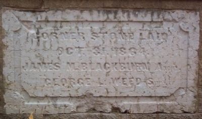 Cornerstone from Original Ohio School for the Deaf Building image. Click for full size.