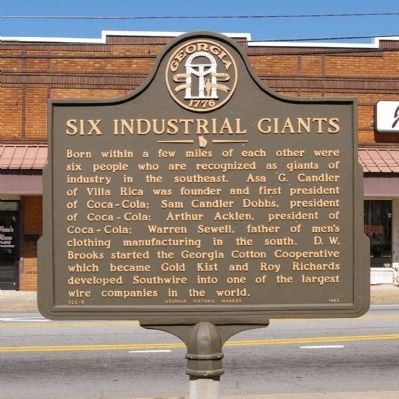 Six Industrial Giants Marker. Click for full size. Six Industrial Giants Marker image. Click for full size.
