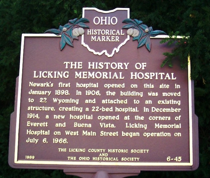 The History of Licking Memorial Hospital Marker