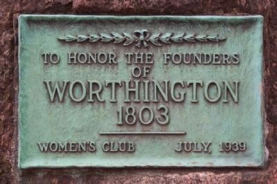 Founders of Worthington Plaque image. Click for full size.