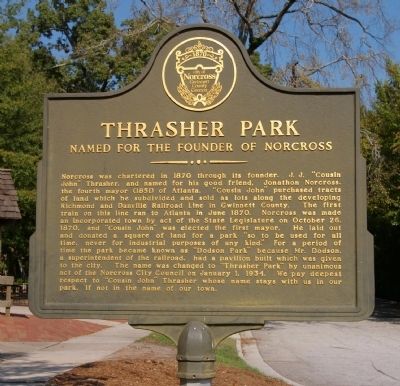 Thrasher Park Marker image. Click for full size.