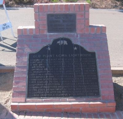 Old Point Loma Lighthouse Marker image. Click for full size.