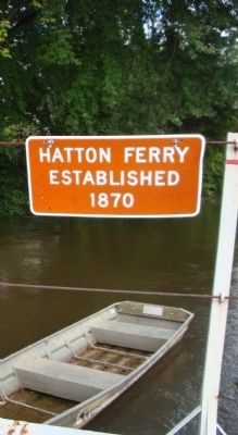 Sign on board the Hatton Ferry. Click for full size. Sign on board the Hatton Ferry image. Click for full size.