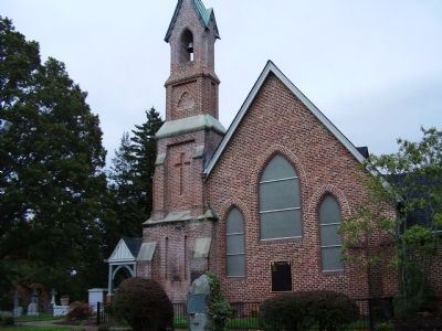 Calvary Episopal Church and Marker. Click for full size. Calvary Episopal Church and Marker image. Click for full size.