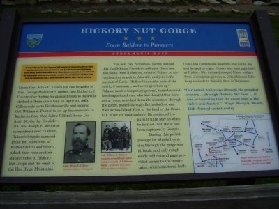 Hickory Nut Gorge Marker. Click for full size. Hickory Nut Gorge Marker image. Click for full size.