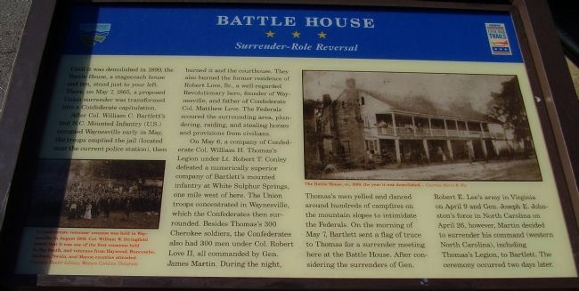 Battle House Marker. Click for full size. Battle House Marker image. Click for full size.