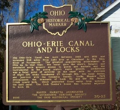 Ohio-Erie Canal and Locks Marker image. Click for full size.