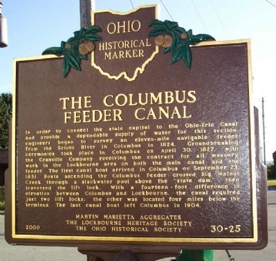 The Columbus Feeder Canal Marker (side B) image. Click for full size.