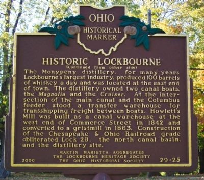 Historic Lockbourne Marker Reverse image. Click for full size.