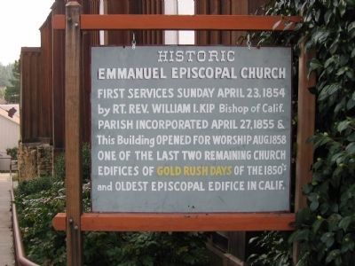 Historic Emmanuel Episcopal Church Marker image. Click for full size.