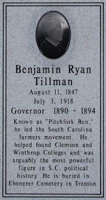 Benjamin Ryan Tillman Marker image. Click for full size.