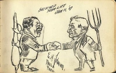 Theodore Roosevelt with Benjamin "Pitchfork Ben" Tillman. Click for full size. Theodore Roosevelt with Benjamin "Pitchfork Ben" Tillman image. Click for full size.