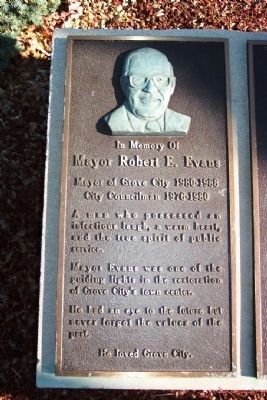 Mayor Robert E. Evans Memorial Marker image. Click for full size.