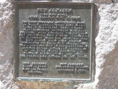New Almaden Marker. Click for full size. New Almaden Marker image. Click for full size.