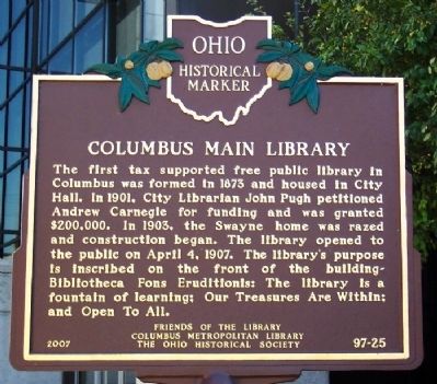 Columbus Main Library (side A) image. Click for full size.